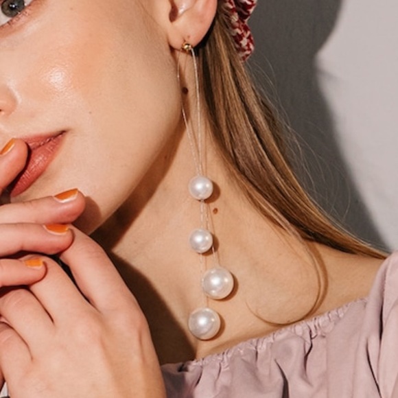 ⚡️STUNNING ⚡️FAUX PEARL EARRINGS- Earring - Picture 2 of 6